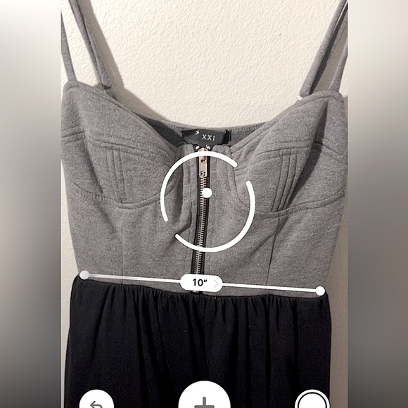 Forever 21 Gray & Black Bustier Mini Dress! Size Medium. - Picture 5 of 7